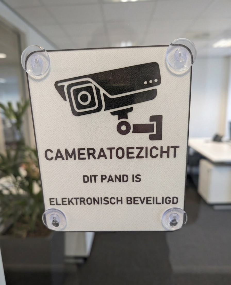Cameratoezicht Bord Raam