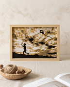 3D Kunst Vliegerende Jongen