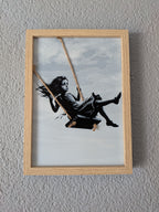3D Kunst Meisje op de Schommel